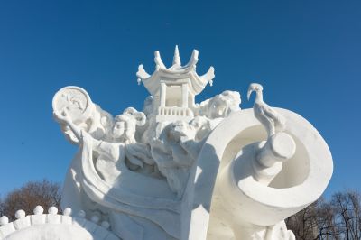 斯大林公园的三省一地职工雪雕比赛