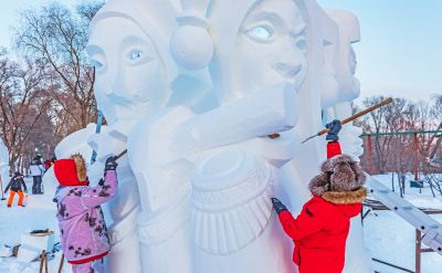 太阳岛雪博会国际雪雕比赛 （1月8日）