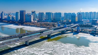 公路大桥松花江湿地