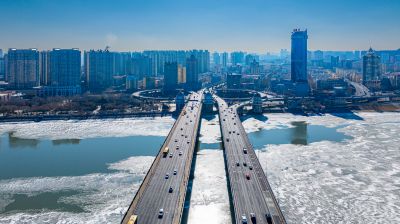 公路大桥松花江湿地