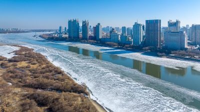 公路大桥松花江湿地