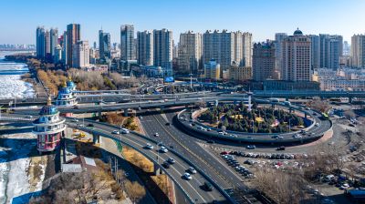 公路大桥松花江湿地