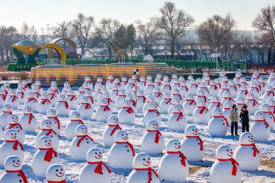 闫家岗大雪人