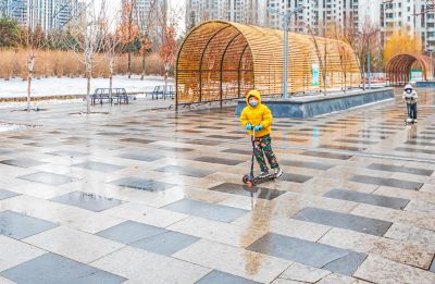 初春雪后群力健康生态园 