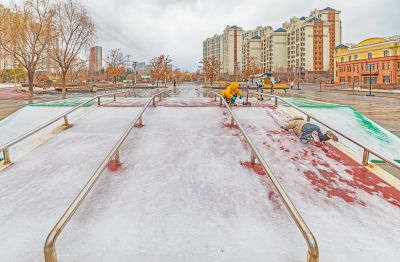 初春雪后群力健康生态园 
