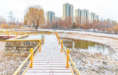 初春雪后群力健康生态园 