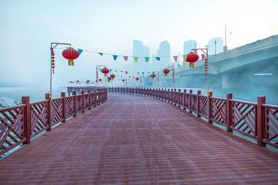 何家沟入江口雾凇图 （1月份照片）