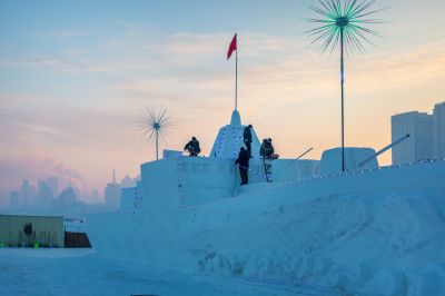 松花江上雪人谷（1月份照片）