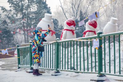 雪中的黛秀湖公园 （1月份照片）