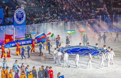 上合组织雪地足球赛开幕（3月1日）