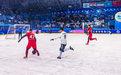上合组织雪地足球赛开幕（3月1日）