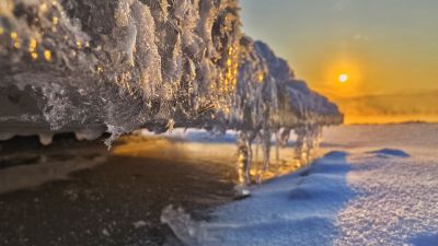 2025年1月31日松花江上冰雪融化