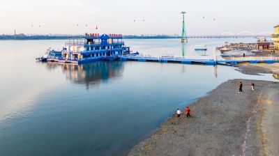 航拍松花江 九站公园