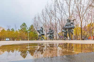 金河公园的春天春花初绽（四月） 