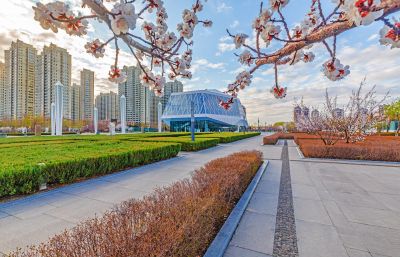 金河公园哈尔滨音乐厅的春天（四月） 