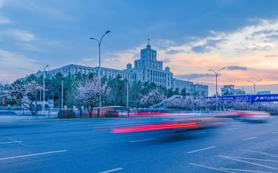 和兴路东北林业大学春日晚霞 （四月）
