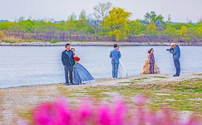春天的何家沟江畔风光