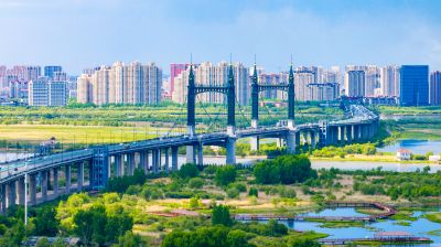 夏季阳明滩湿地