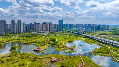 夏季阳明滩湿地