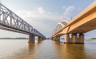 夏日松花江畔斯大林公园 