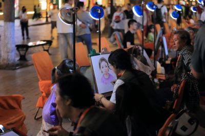 中央大街步行街画师