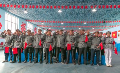 阿城区老干部主题党日参观东北抗联体验式国防教育基地