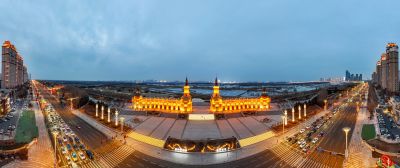 夜晚群力音乐长廊